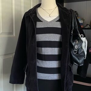 Women’s Eddie Bauer Size S Velvet Black Jacket with Pockets